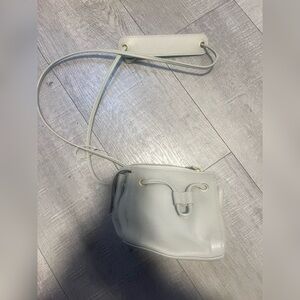 One Odd Bird Grey Leather Crossbody Bag LIKE NEW